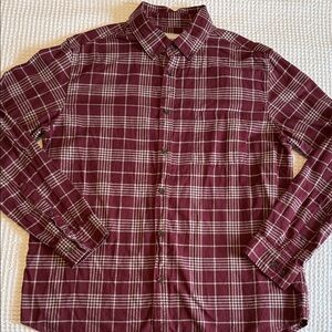 Goodfellow & Co Maroon Plaid Shirt